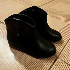 NWT Cat & Jack black western cowgirl boots booties side zipper